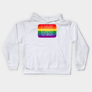 Rainbow pride love winds LGBTQ ally Kids Hoodie